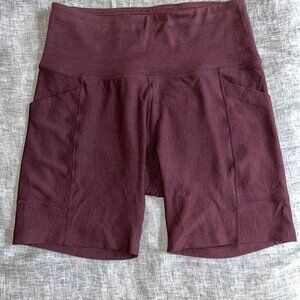Wool Bike Shorts - Small / Dark Marionberry (Summit Pocket Bike Short - wool&)